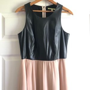 Giani Bini Pleather Maxi Dress with Sheer Bottom